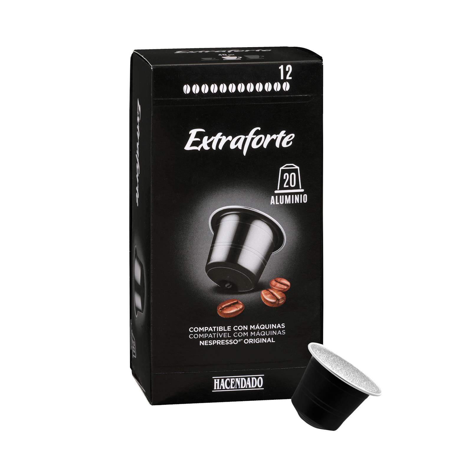 Café en capsule extra fort Hacendado
