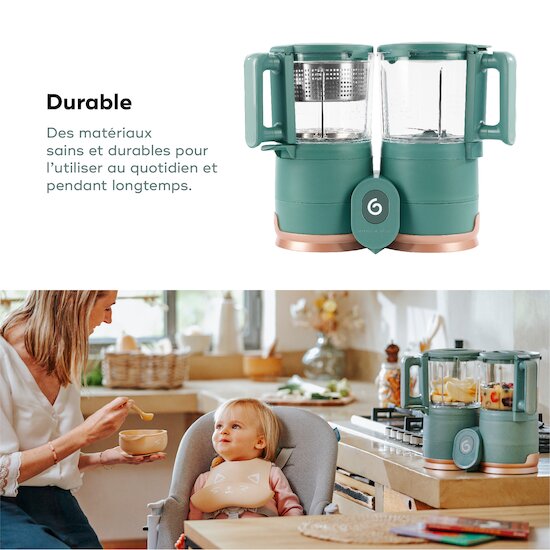 Nutribaby Glass - Robot Multifonction en Verre   Green Forest        de               Babymoov