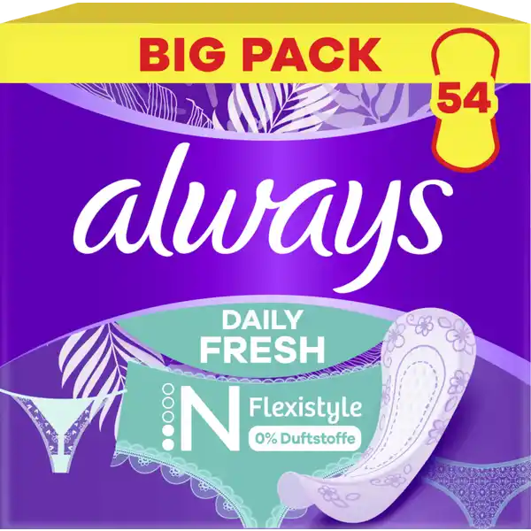 Daily Fresh Slipeinlagen Flexistyle Normal ohne Duft Big Pack