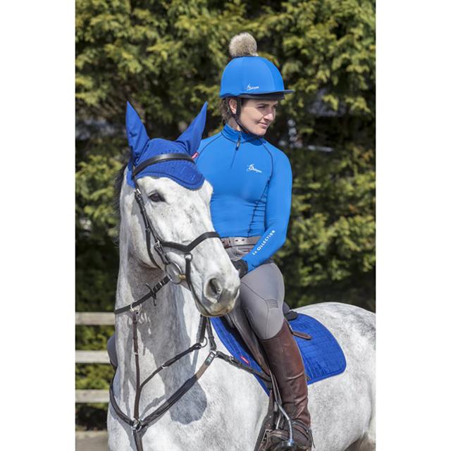 Zadeldek LeMieux Luxury suède CC Square Blauw