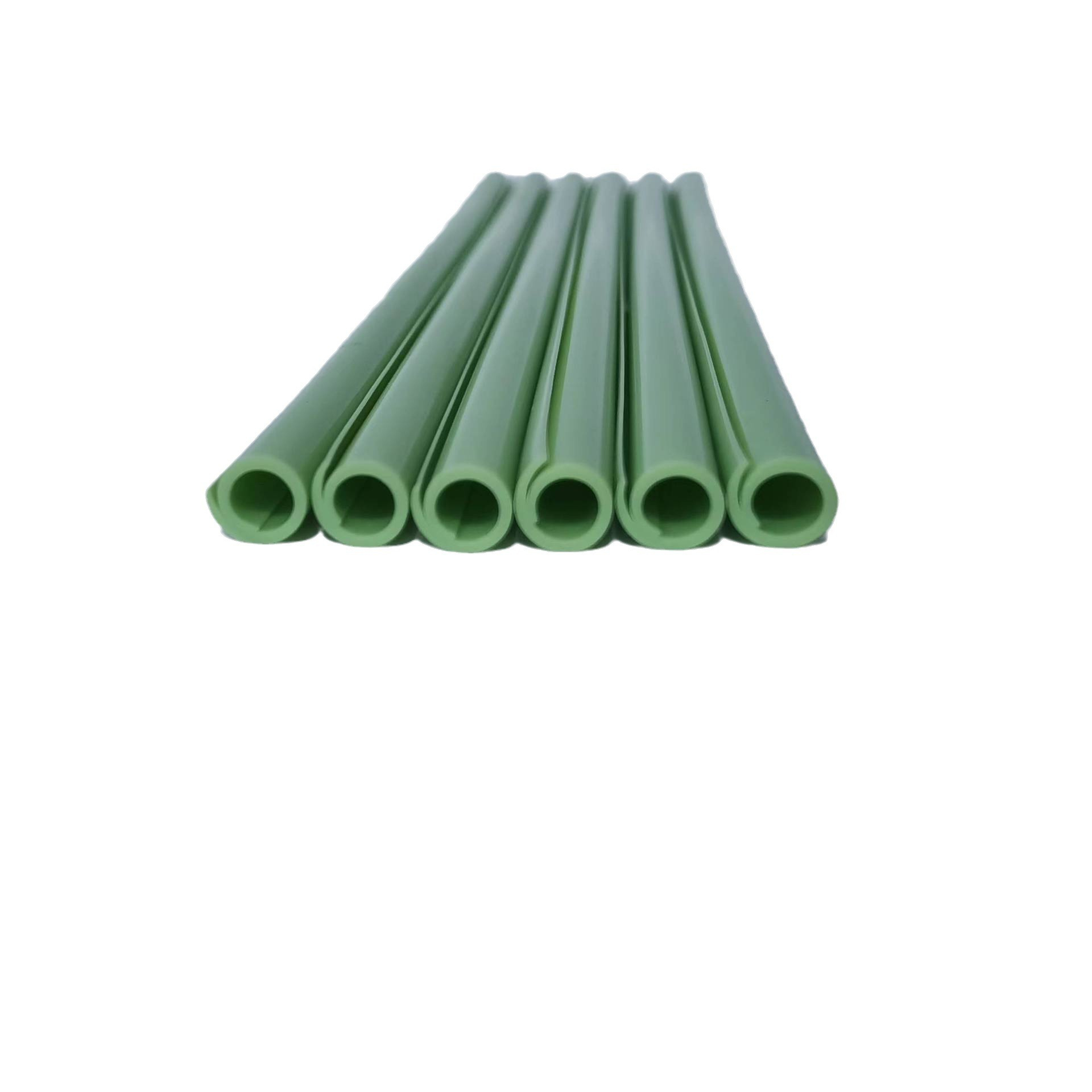 (5er Set) 24cm Silikon Strohhalm Wiederverwendbarer Trinkhalm Faltbarer Party Snap Straw - Grün