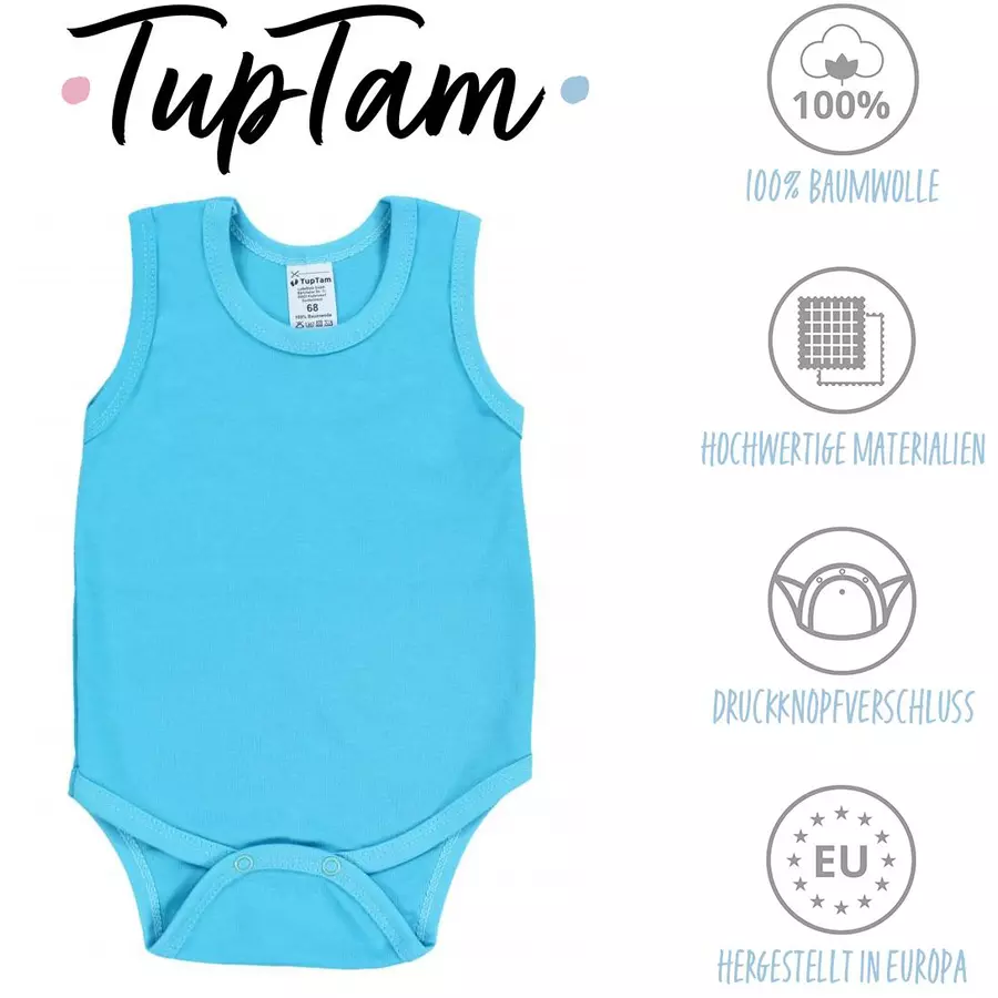 TupTam Baby Jungen Achselbody 5er Pack blaugrün