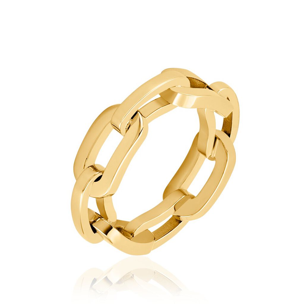 Bague Hera Acier Dore Yonna Forcat Large