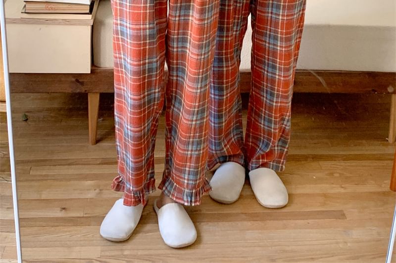 Tanee - Bijpassende geruite pyjamaset voor koppels