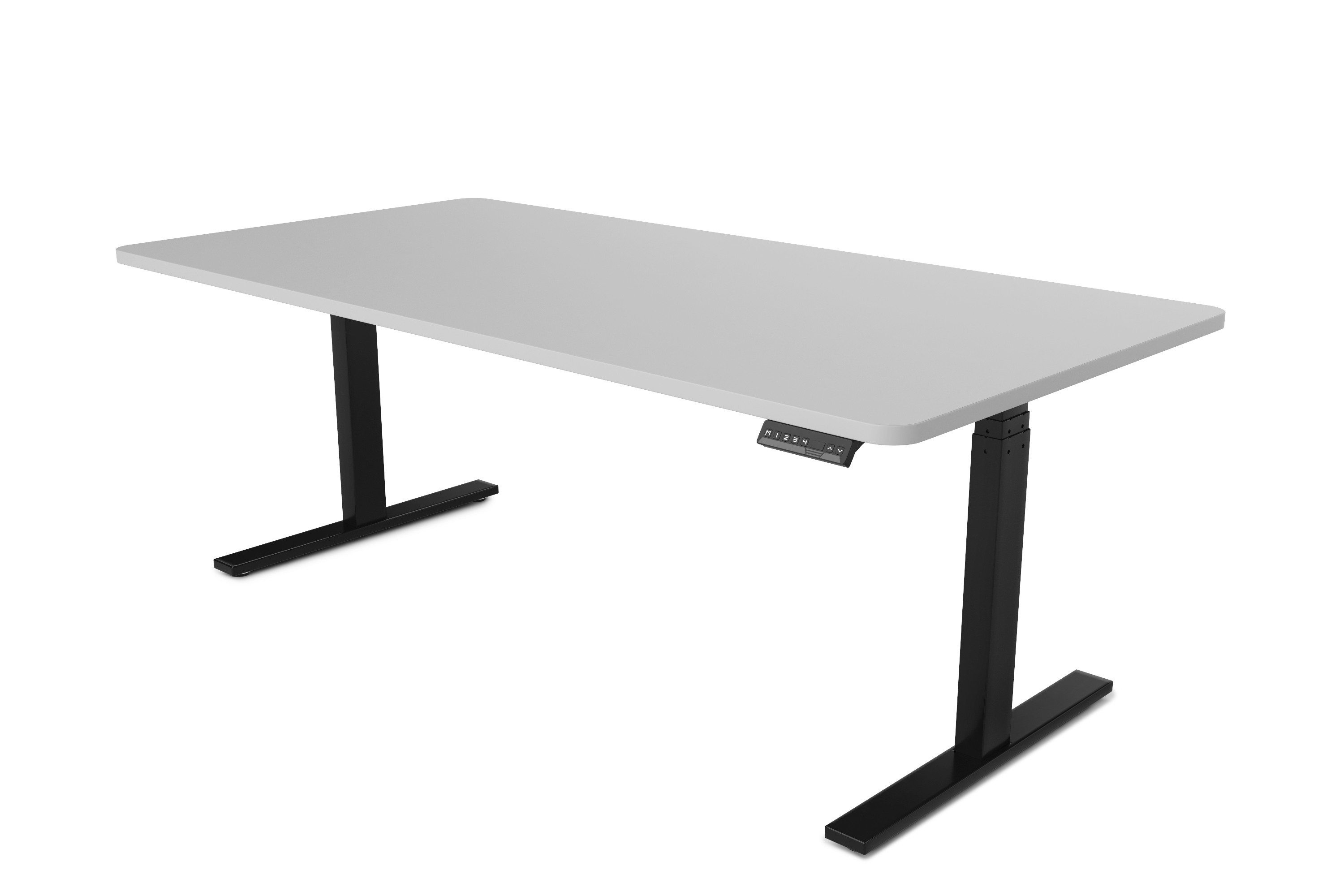 Stehpult elektrisch PREMIUM grau/schwarz 180 x 90 cm