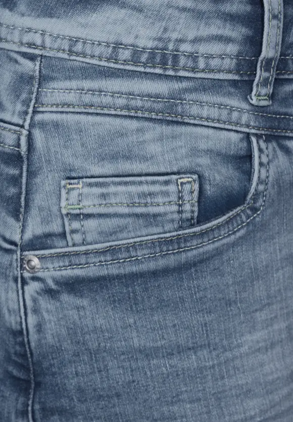 Jeansrock mit Taschen  - authentic used wash