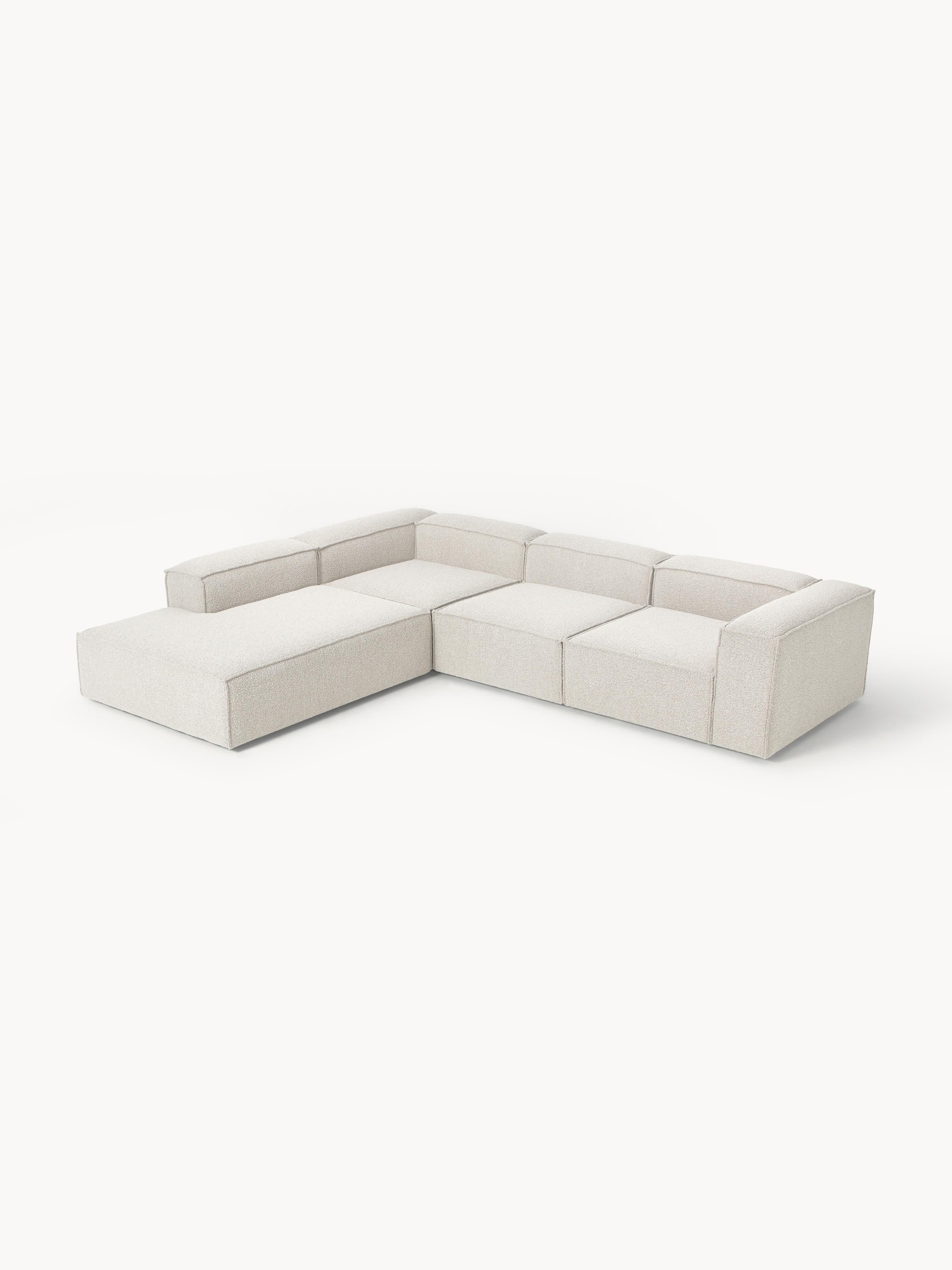 Bouclé modulaire XL hoekbank Lennon (4-zits)