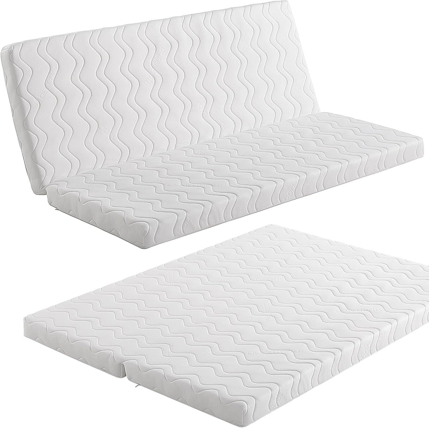 Clic Clac Matratze für Schlafsofa, 130x190 cm, Doppelbett, Geschenk, Plaid, antibakteriell und schimmelabweisend, waschbarer Bezug