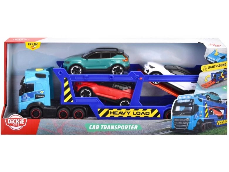Dickie Toys Lastwagen Car Transporter Auto-Transporter mit 3 Spielzeugautos