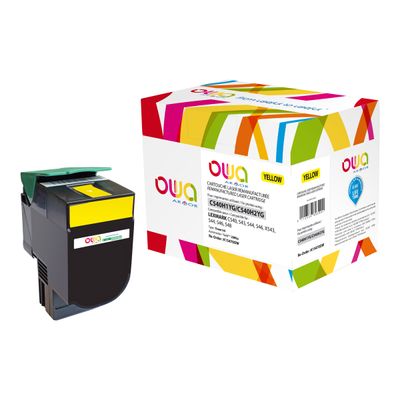 Cartouche laser compatible Lexmark C540H - jaune - Owa K15470OW