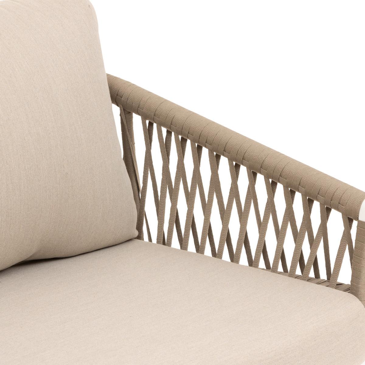 CANAPE ORIENGO TAUPE BLANC 2 PLACES