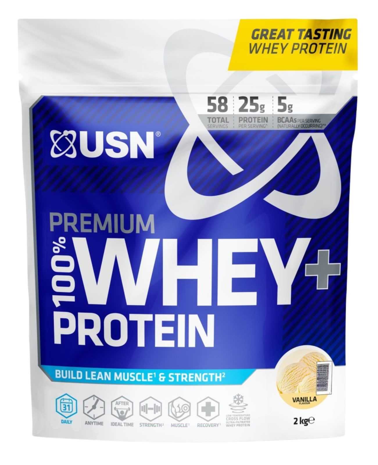 Proteína de soro de leite premium USN 100% 2 kg