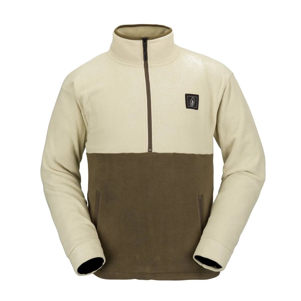 Volcom V-SCIENCE FLEECE 1/2 ZIP - Polaire Homme off white