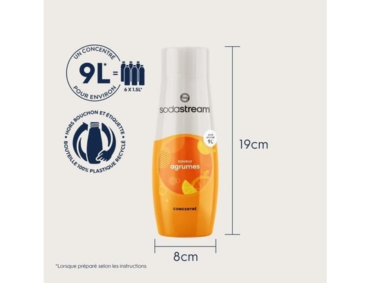 SODASTREAM - Lot de 6 concentrés saveur agrumes - 440ml