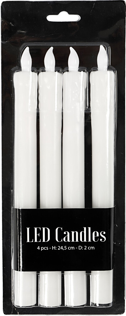 Kunstige Led Stearinlys - 24,5X20 MM - 4 Stk