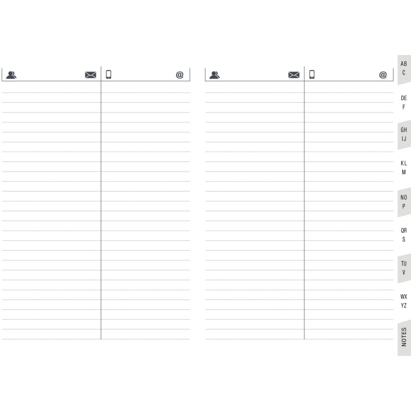 Quo Vadis - REPERTOIRE AGENDA Blanc 32 pages Indexé - 18x24 cm