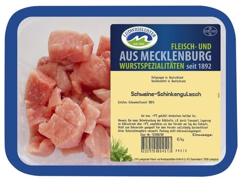 Ludwigsluster Schweine-Gulasch aus der Keule