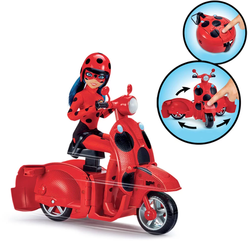 MIRACULOUS - SCOOTER ET POUPEE LADYBUG