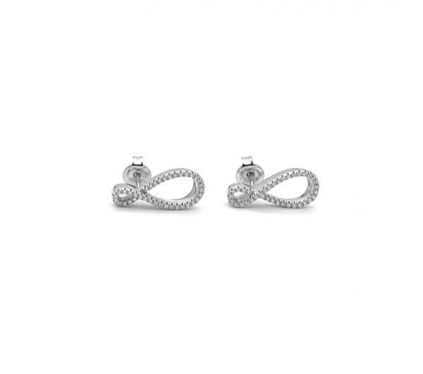 Unique And Co Ladies Unique And Co Sterling, Rhodium, CZ Earrings