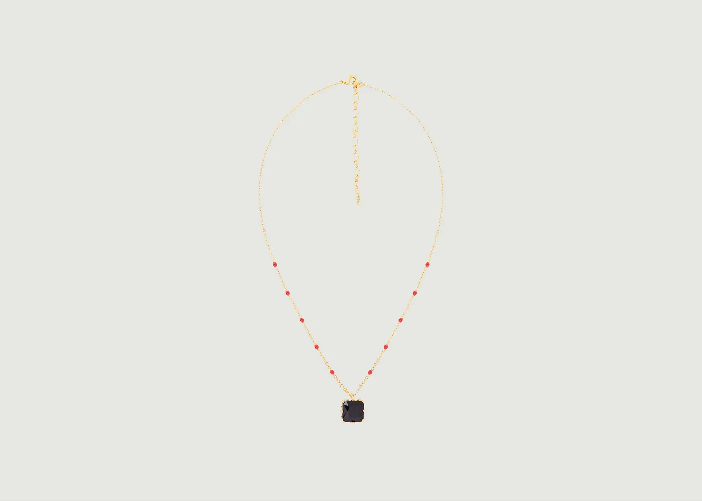 Collier chaîne avec pendentif pierre carrée Colorama Les Néréides
