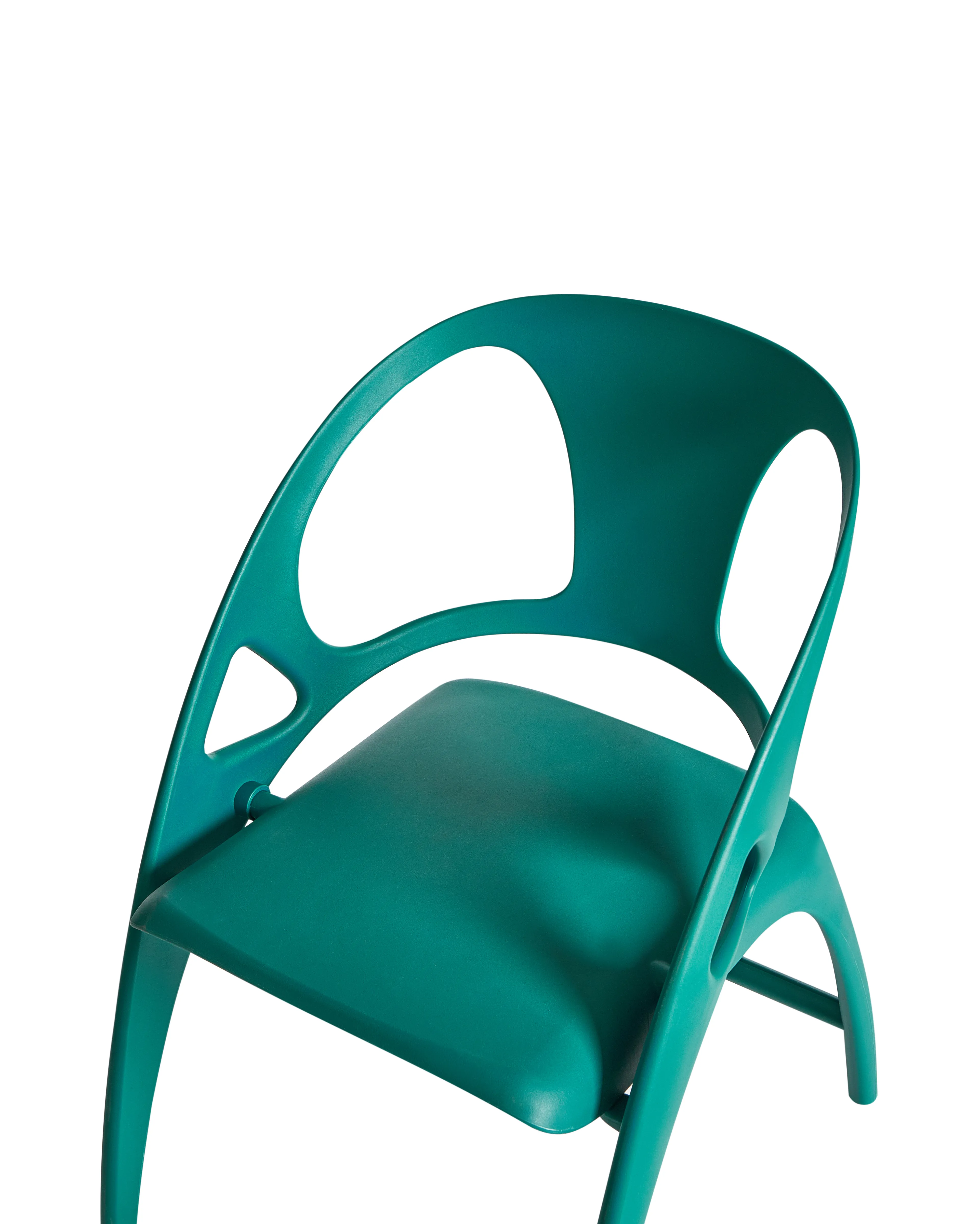 Set van 4 tuinstoelen NEMI inklapbaar Groenblauw