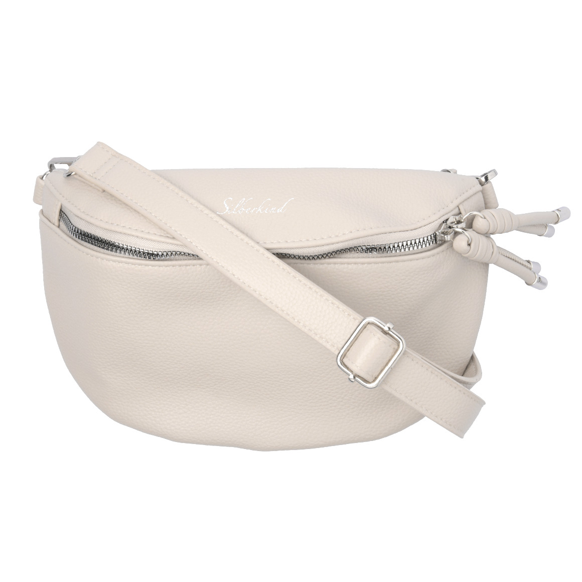 Gina Benotti Große Damen Hip-Bag aus Lederimitat cremeweiss