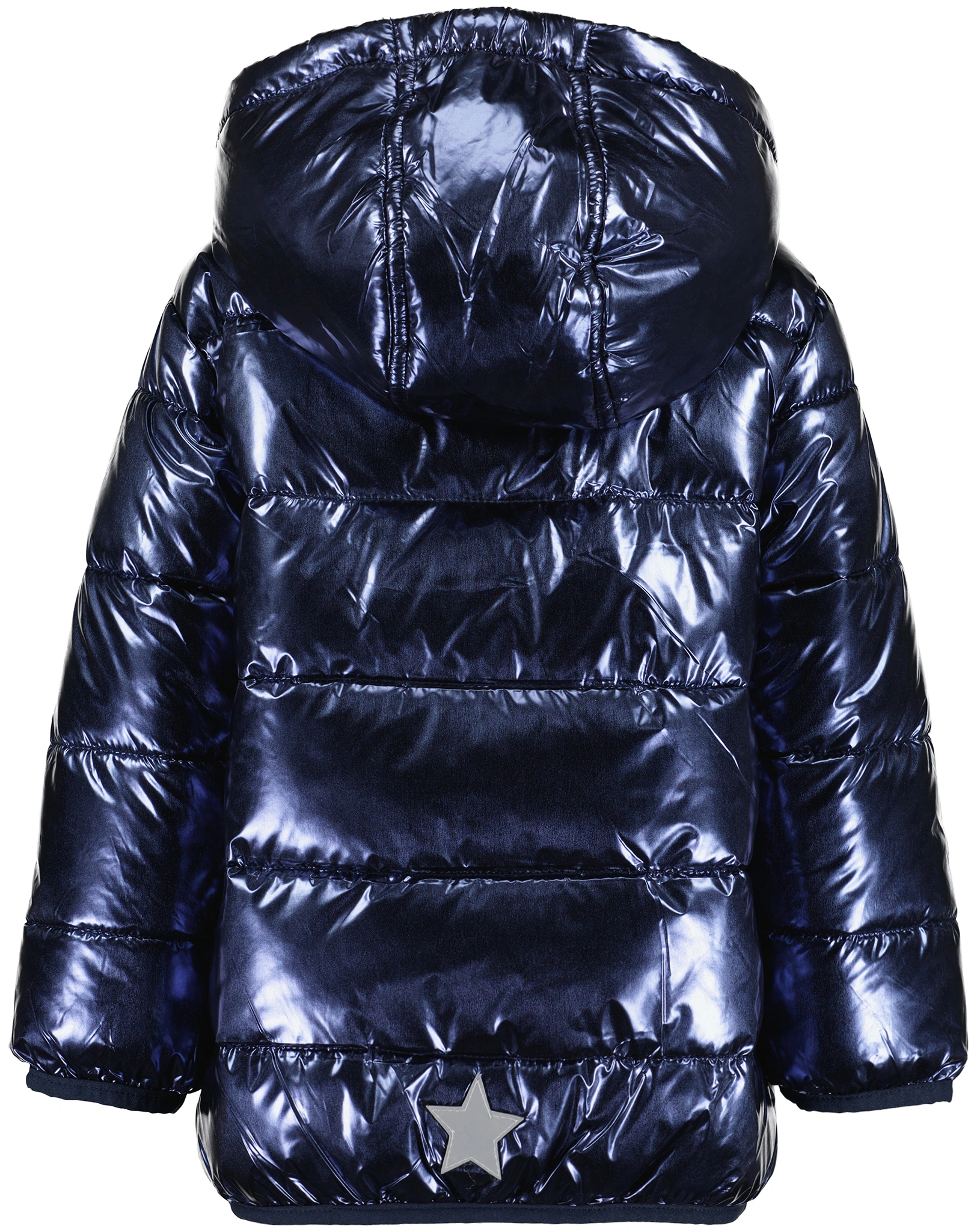Steppjacke SHINY mit Kapuze in nachtblau