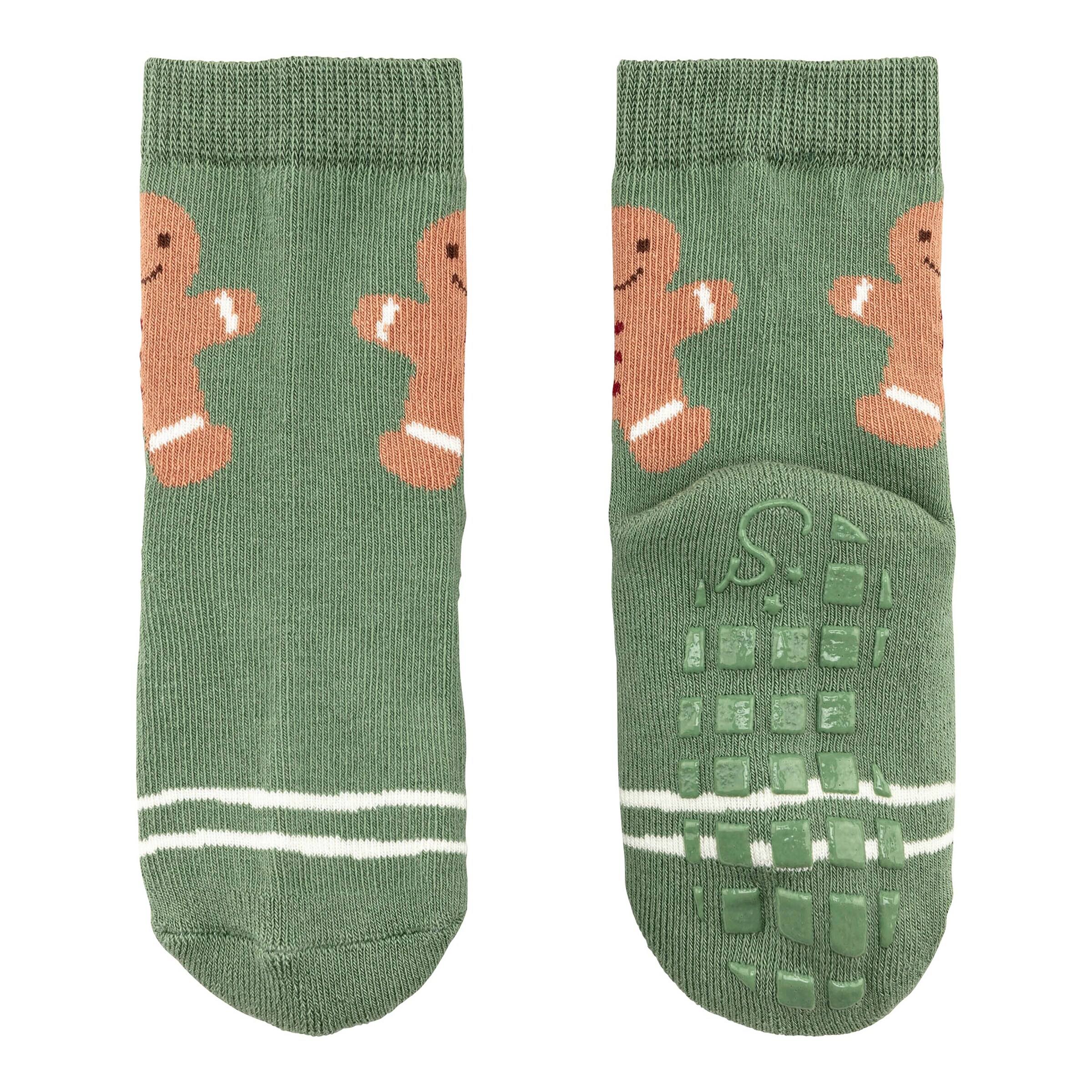 Sterntaler 2er-Pack ABS-Socken Weihnachten beige/grün