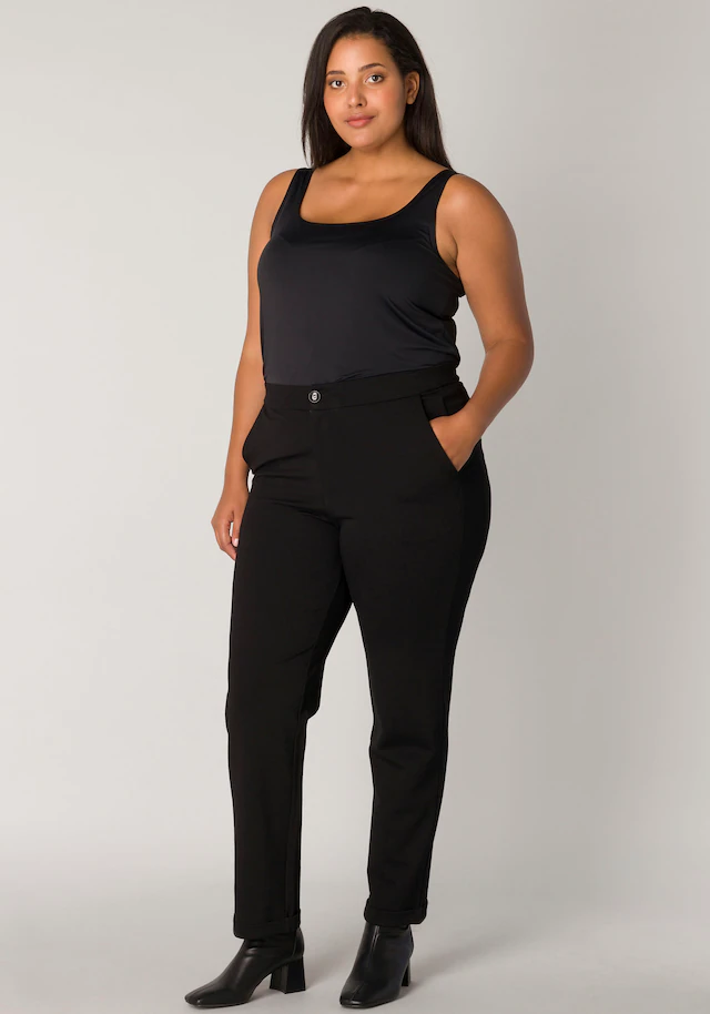 Base Level Curvy Jerseyhose  mit Umschlagsaum