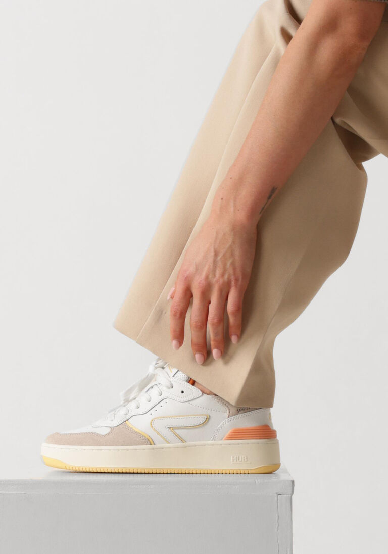 HUB witte hub lage sneakers smash