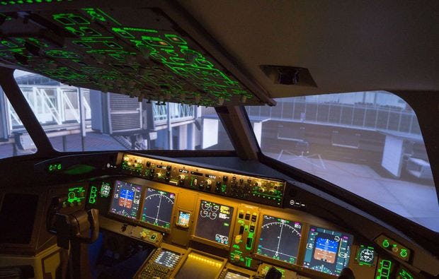Flugsimulator Boeing 777 in Zürich als Geschenk