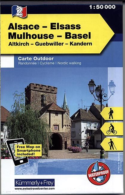 KUMMERLY - 2 ALSACE ELSASS MULHOUSE ECHELLE 1 50 000