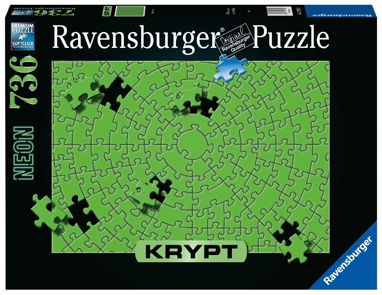Ravensburger Krypt Puzzle 17364 - Krypt Neon Green - 736 Teile Puzzle 14 Jahren