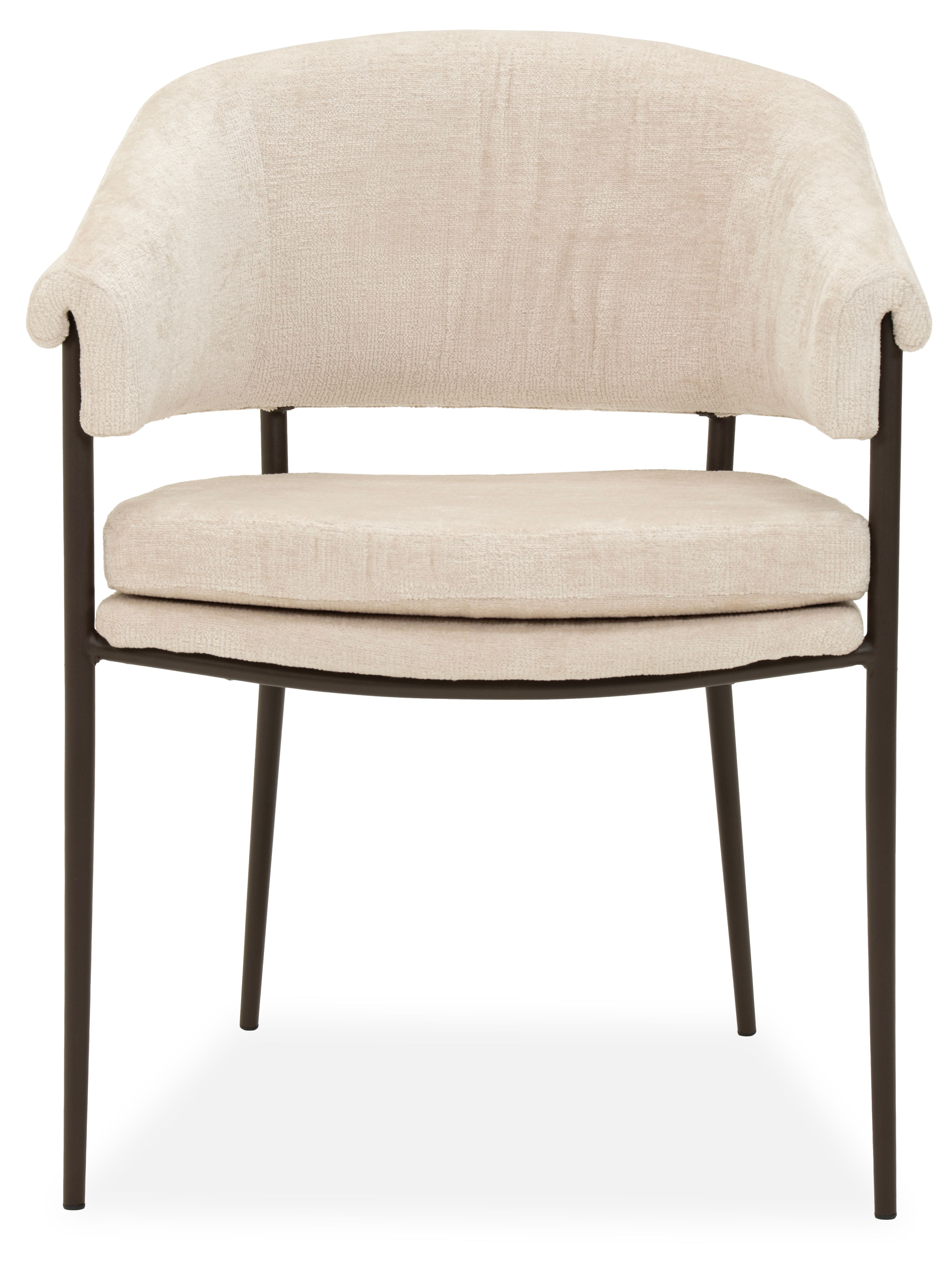 Eetkamerstoel Harmony naturel - poot bronze Janine B59 x D54 x H83 cm