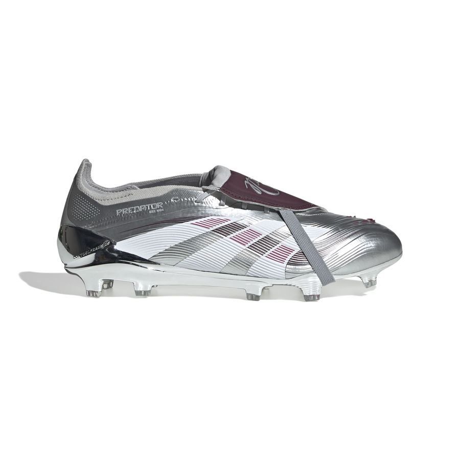 adidas Predator Elite Fold-over Tongue FG Jude Bellingham Chrome Dream - Argenté/Legacy Burgundy/Bordeaux ÉDITION LIMITÉE