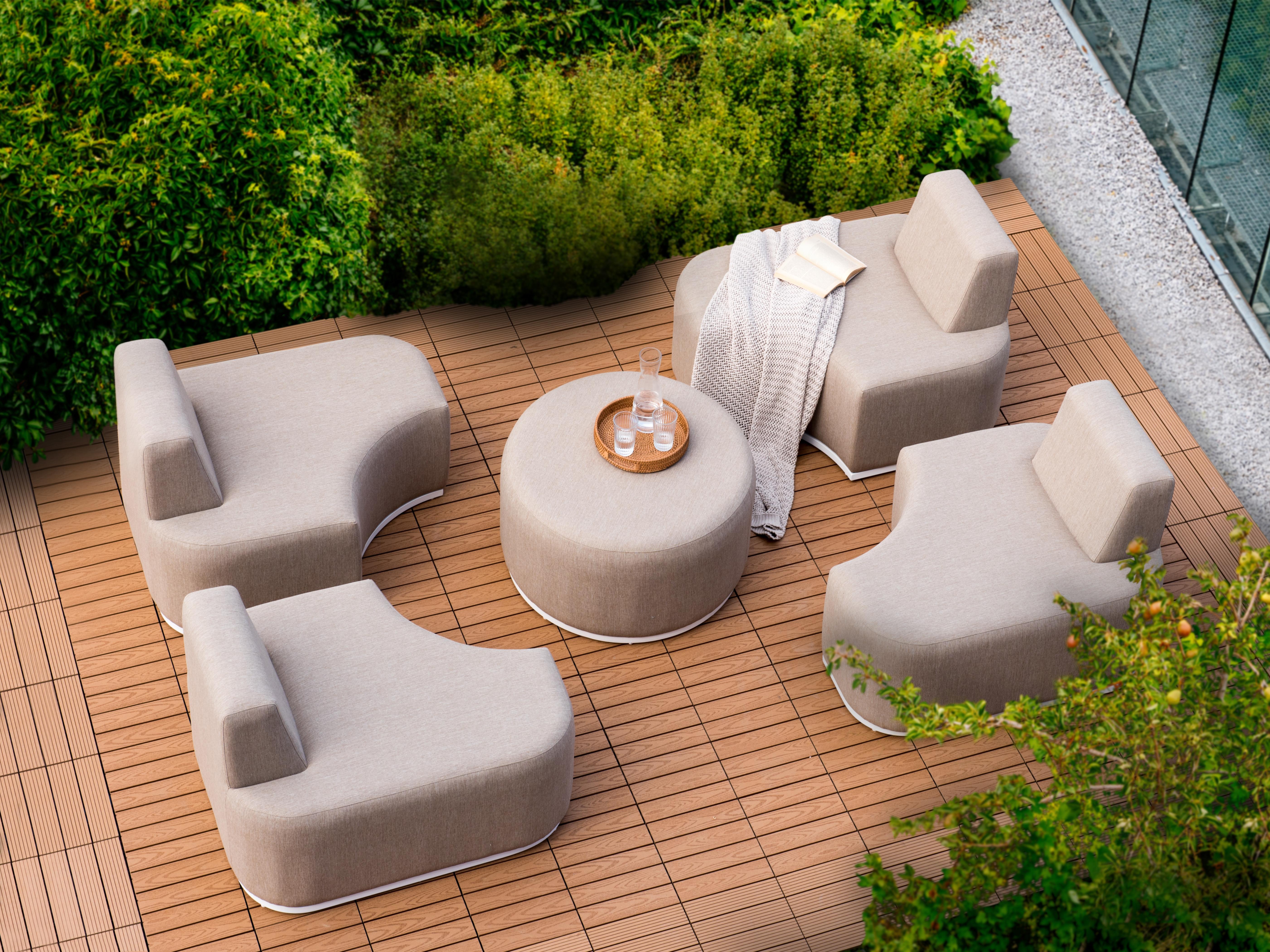 Loungeset met tafel 4-zits FABRO Stof Beige