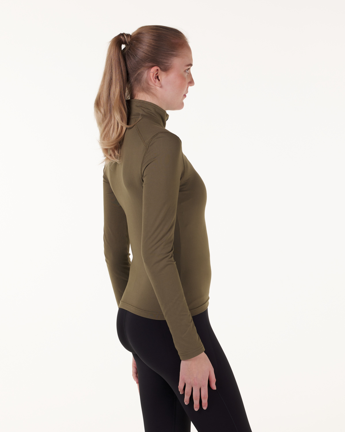 LEVITY Essential 1\4 Zip Sweater Green Burnt