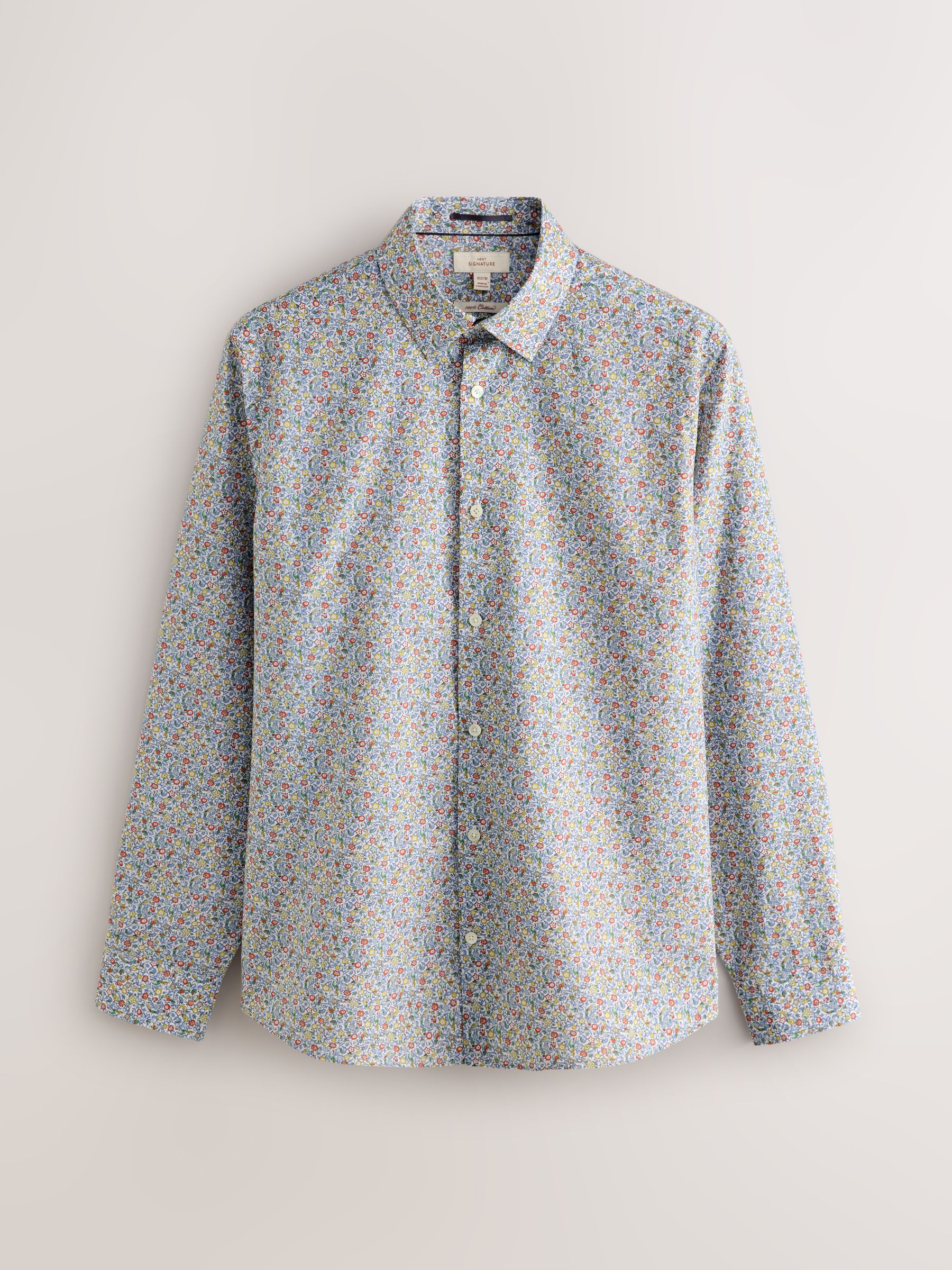 Multi Coloured Ditsy - Long Sleeve 100% Cotton Shirt