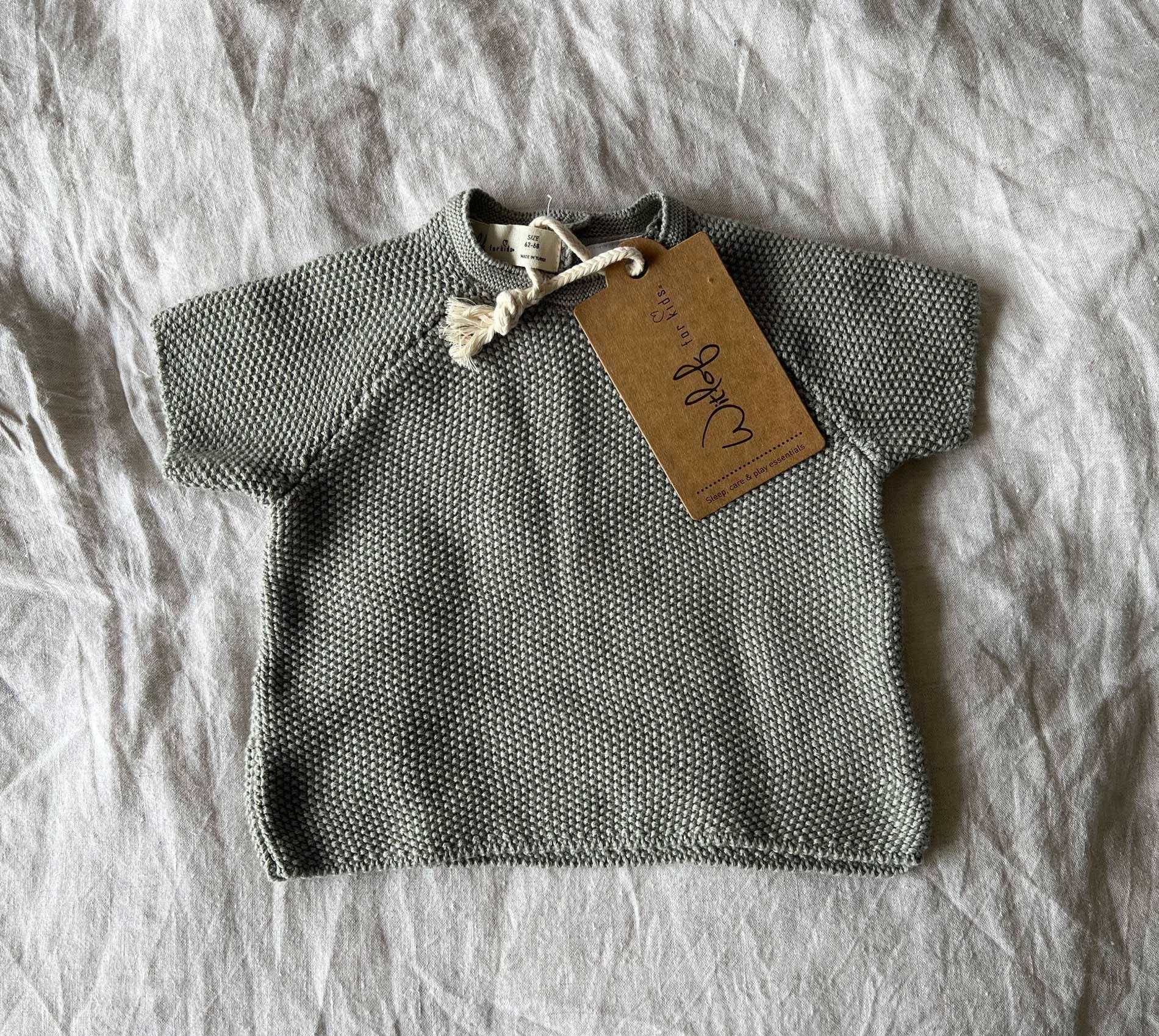 Witlof for kids baby gebreid T-shirt groen