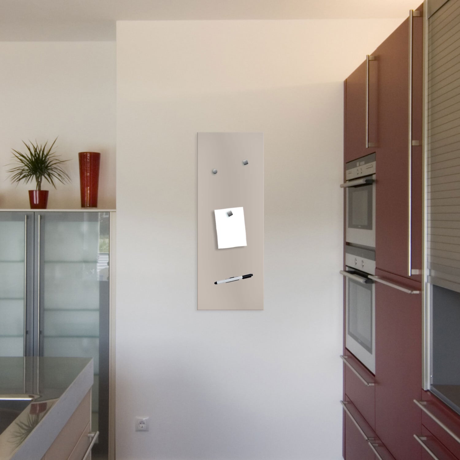 PRO ART Memoboard 80 x 30 cm Metall beige