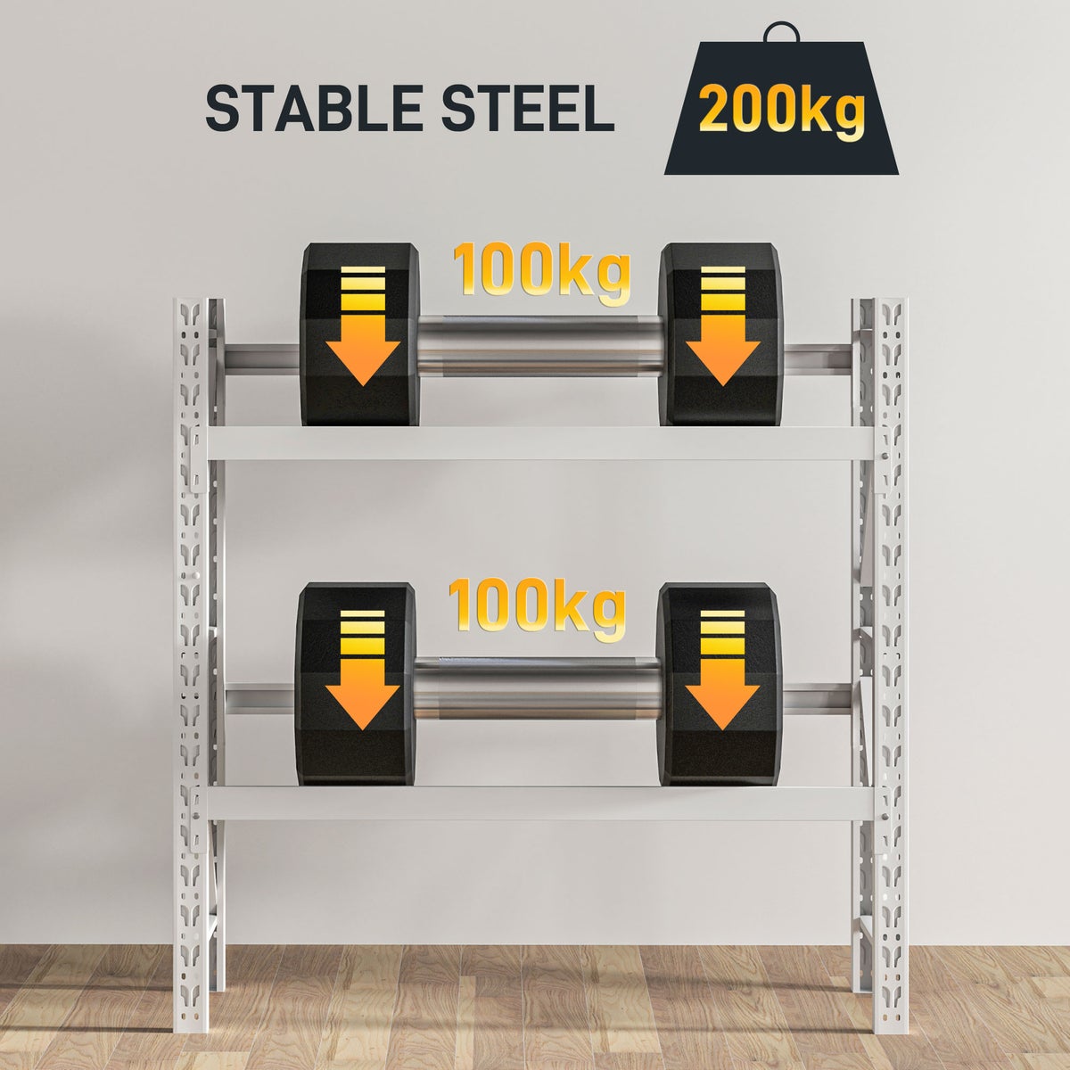 HOMCOM Drankkrattenrek voor 6 kratten, vrijstaand drankenrek met verstelbare plankhoogte, krattenrek 110 x 30 x 110 cm, staal, wit