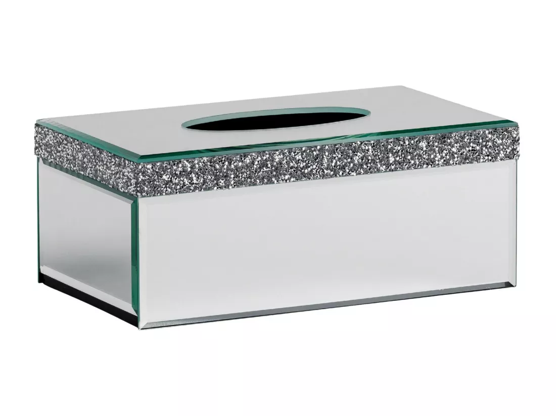 Distributeur De Mouchoirs Stardustello Argent Moyen 10.5 x 26 x 15