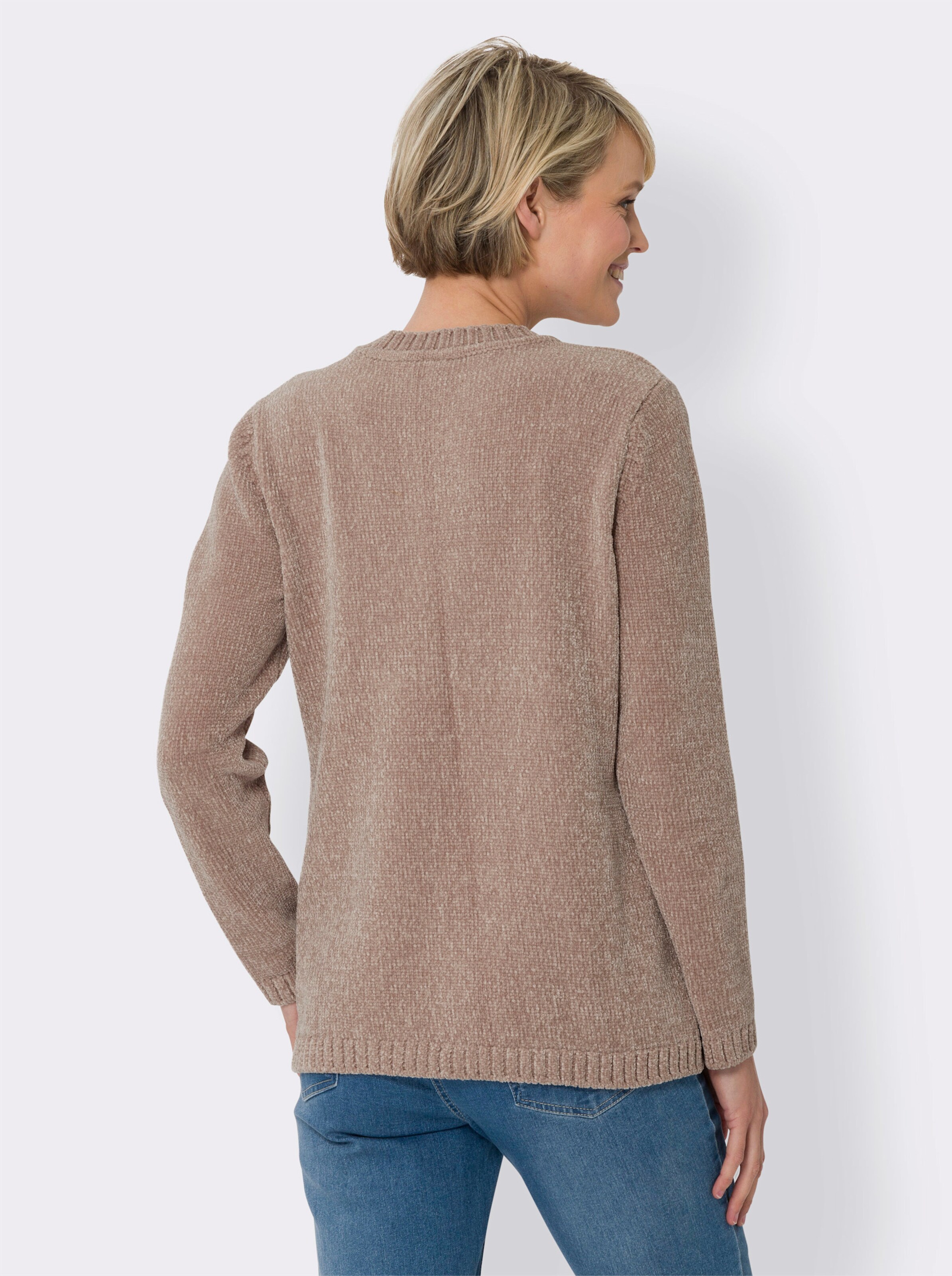 Langarm-Pullover in Chenille-Qualität