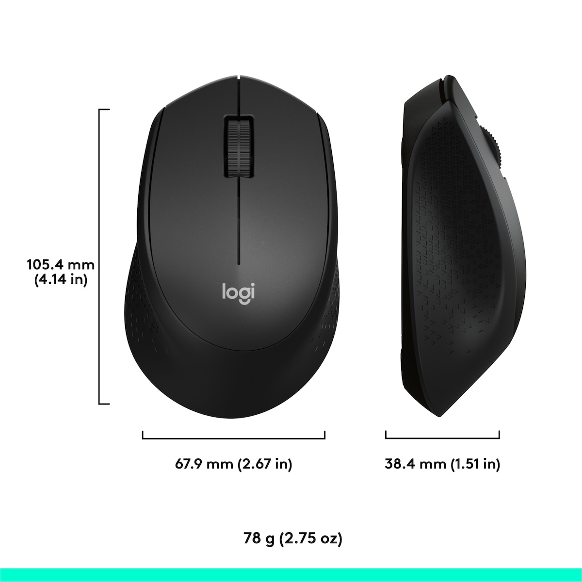 Logitech M330 Silent Plus trådløs mus (sort)