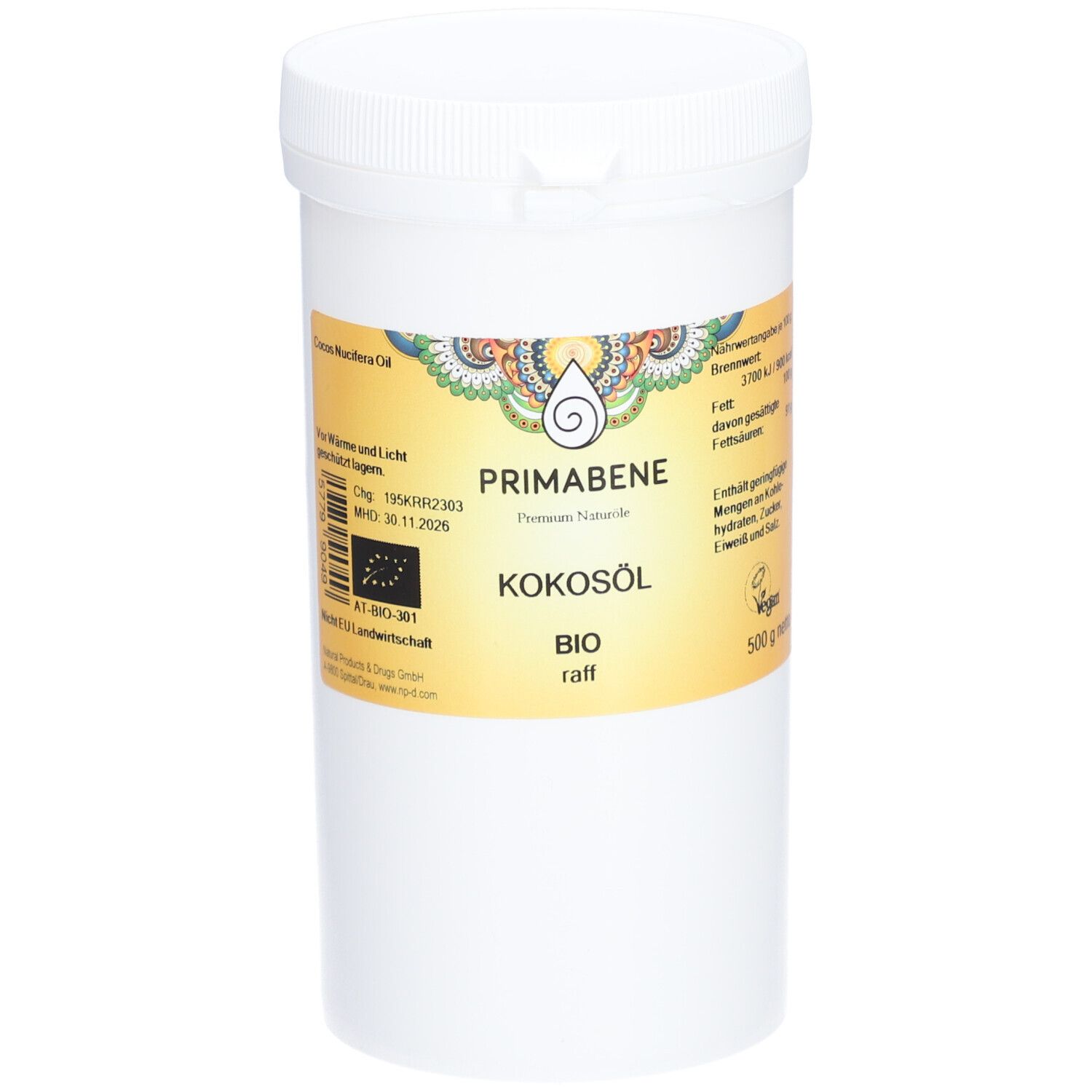 PRIMABENE Kokosöl BIO raffiniert