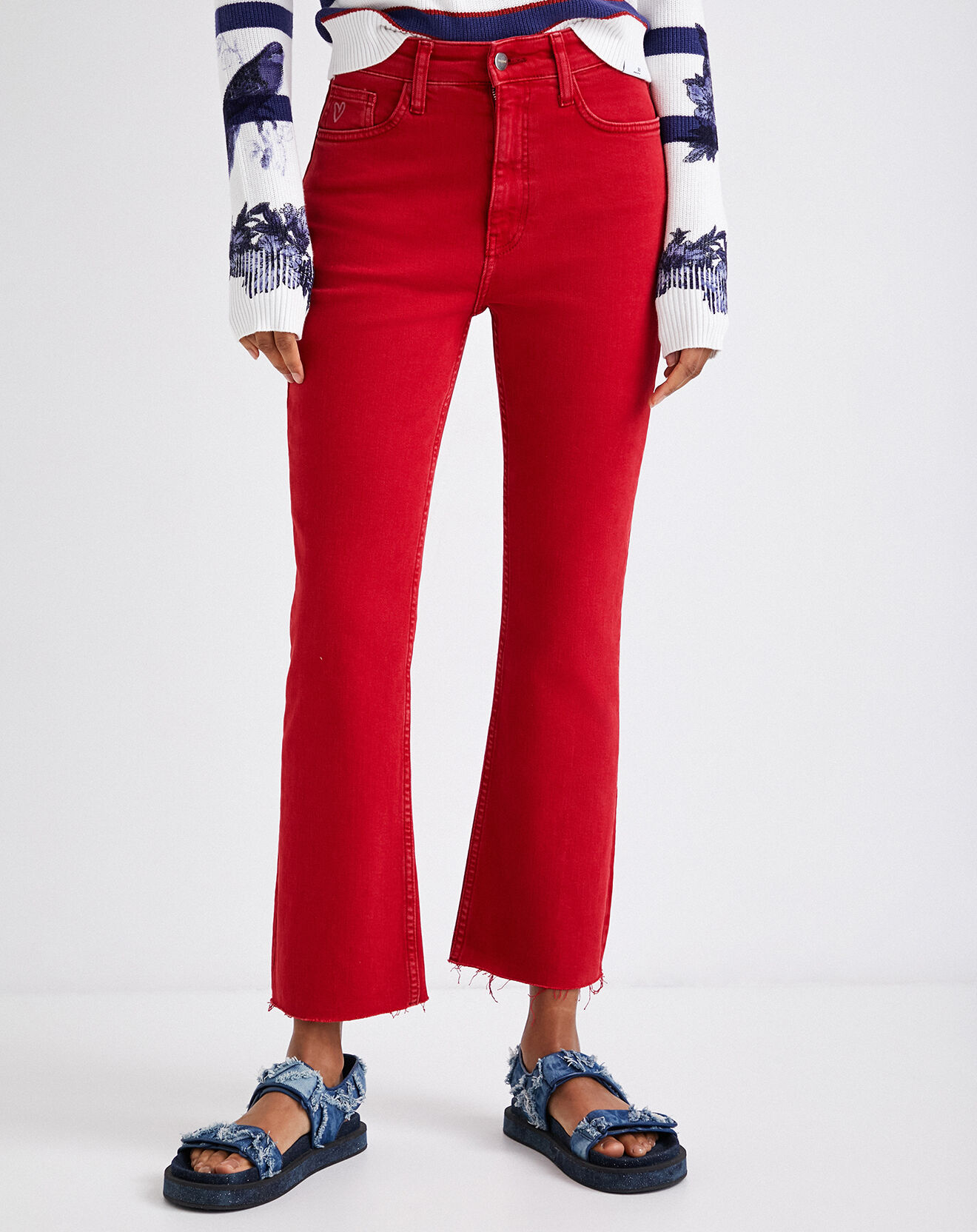 Desigual Pantalon Zoey rouge bordeaux