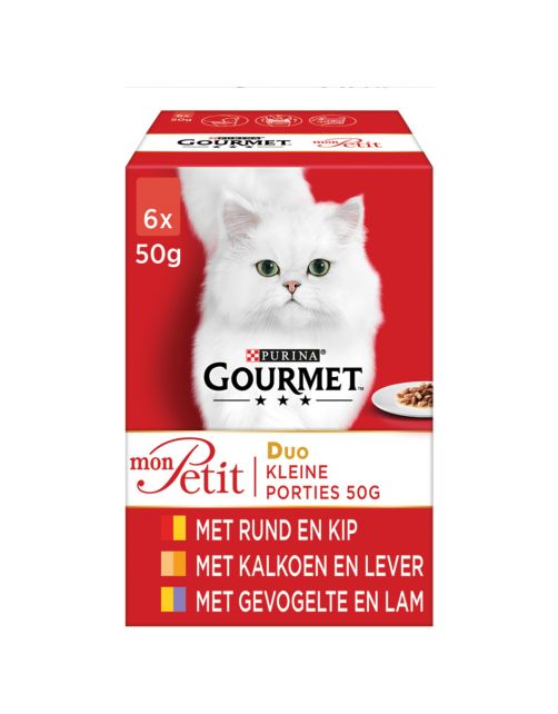 Gourmet Mon Petit Duo 6x50 g - Kattenvoer