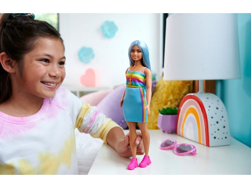 Barbie Puppe Barbie Fashionista Rainbow Athleisure Barbie-Puppe im unverkennbaren Stil