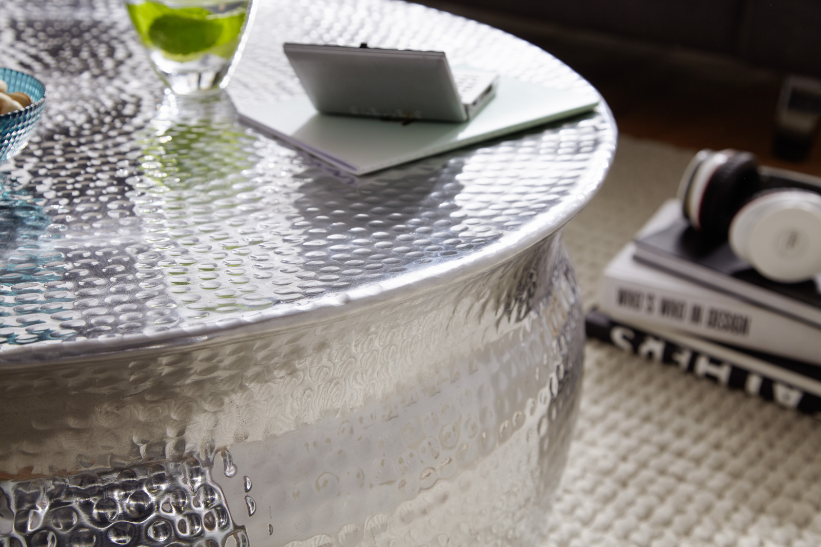 Couchtisch - silber - Aluminium