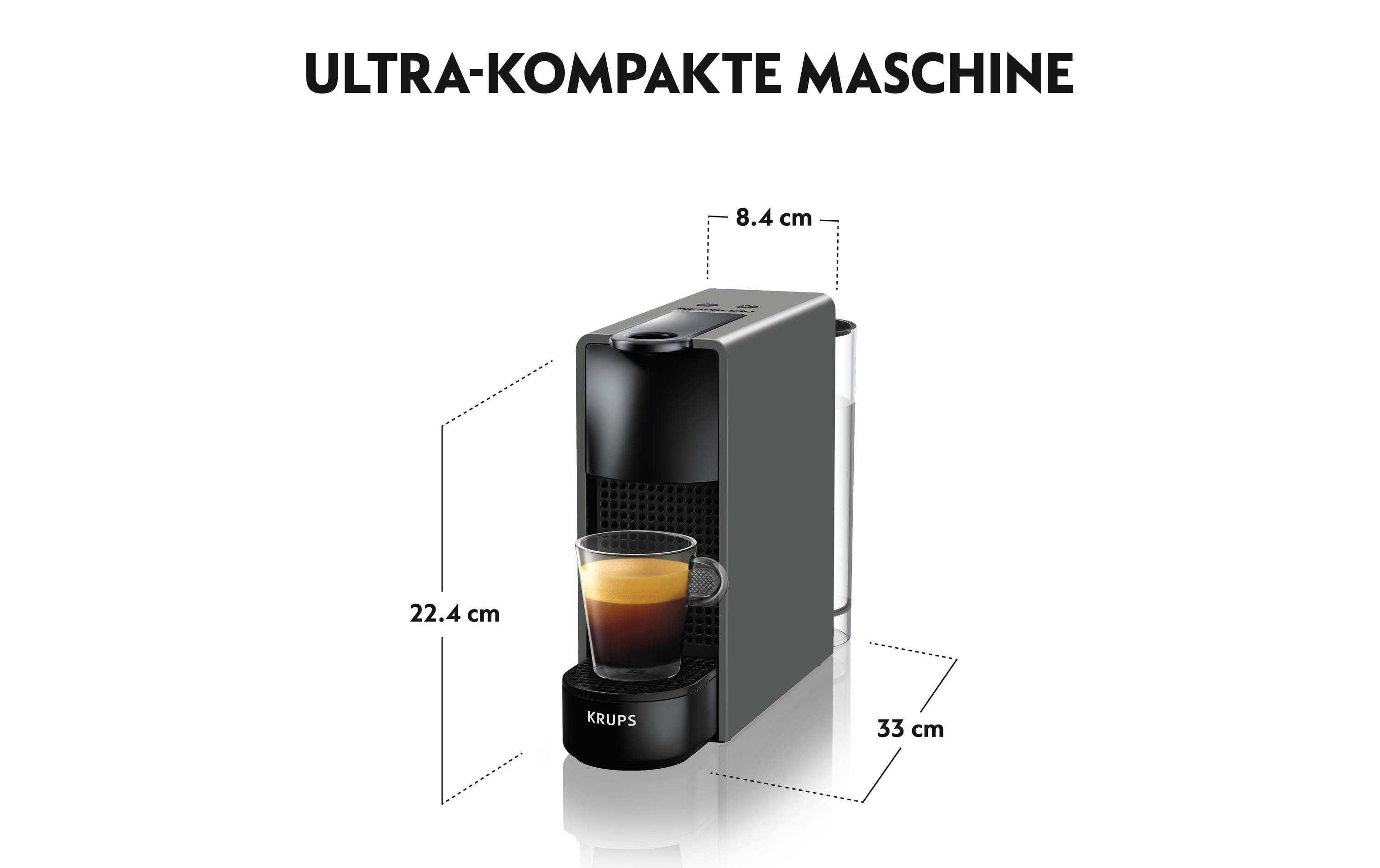 Kaffeemaschine Nespresso Essenza Mini XN110B Grau/SchwarzKapselmaschine